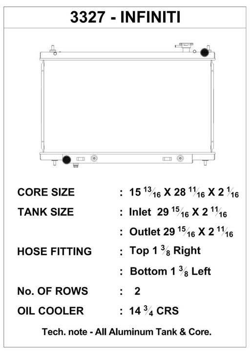 CSF 03-07 Infiniti G35 Radiator CSF