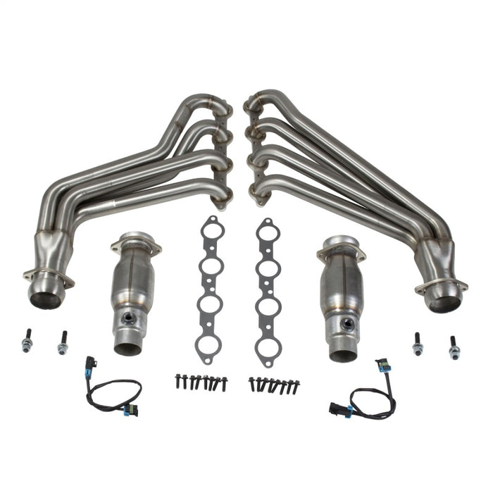 BBK 10-15 Camaro LS3 L99 Long Tube Exhaust Headers With Converters - 1-3/4 304 Stainless BBK