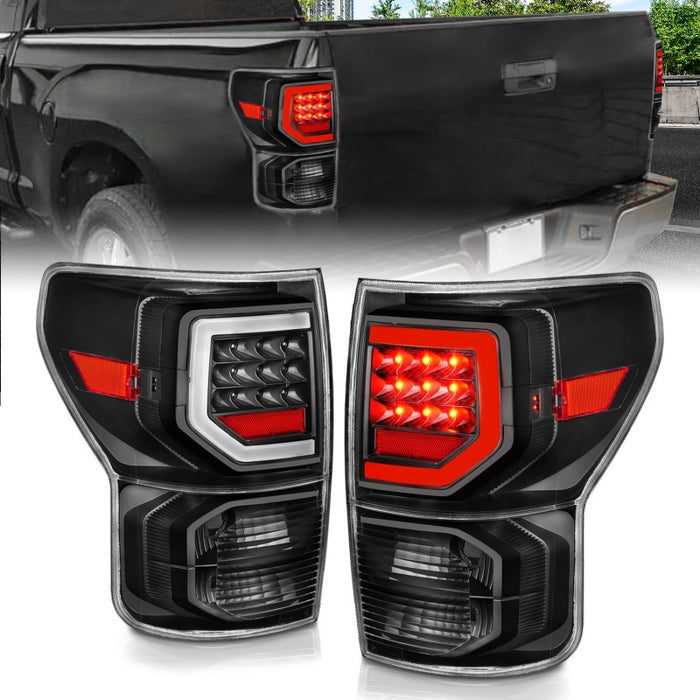 Anzo 07-11 Toyota Tundra Full LED Tailights Black Housing Clear Lens G2 (w/C Light Bars) ANZO