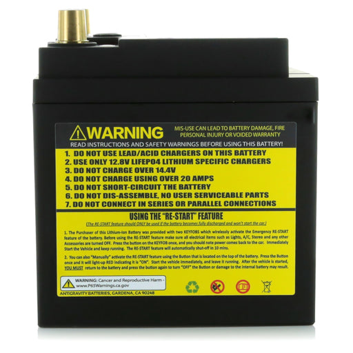 Antigravity H6/Group 48 Lithium Car Battery w/Re-Start Antigravity Batteries