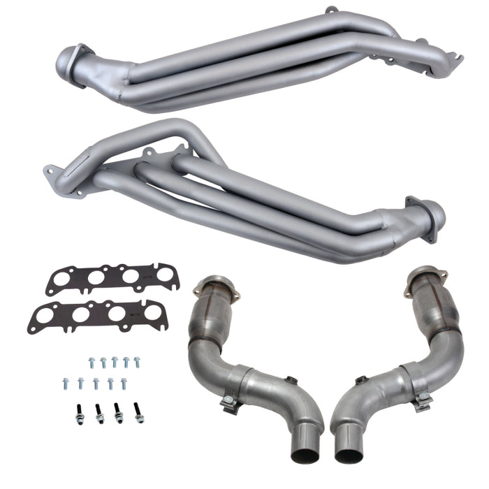 BBK 15-23 Ford Mustang GT 5.0 1-7/8in Long Tube Headers w/High Flow Catted Mid Pipe (Ti Ceramic) BBK