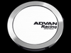 Advan 63mm Full Flat Centercap - White/Silver Alumite Advan