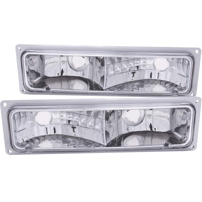 ANZO 1988-1998 Chevrolet C1500 Euro Parking Lights Chrome ANZO