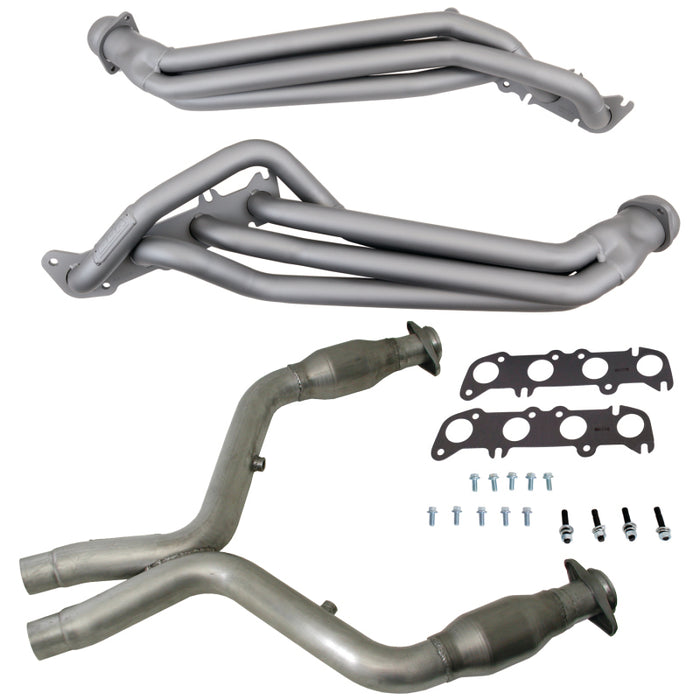 BBK 11-14 Ford Mustang GT 1-3/4 Long Tube Headers w/High Flow Catted X-Pipe (Ti Ceramic) BBK