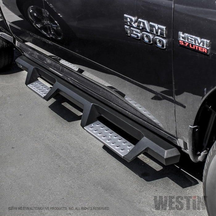 Westin 09-18 RAM 1500 Quad Cab HDX Stainless Drop Nerf Step Bars - Tex. Blk Westin