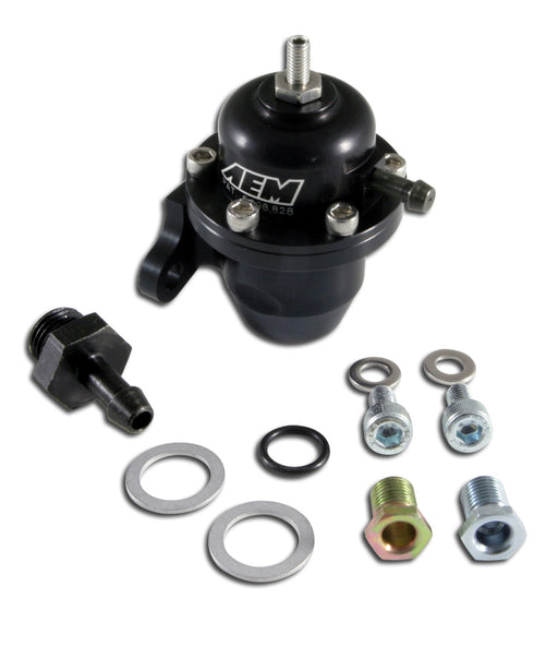 AEM 98-99 Acura CL / 00-05 S2000 / 98-02 Accord / 96-00 Civic Black Adjustable Fuel Pressure Regulat AEM