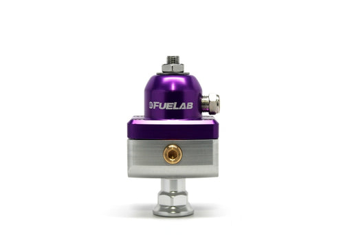 Fuelab 575 Carb Adjustable Mini FPR Blocking 4-12 PSI (1) -6AN In (2) -6AN Out - Purple Fuelab