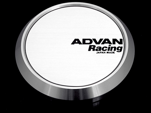 Advan 73mm Flat Centercap - White/Silver Alumite Advan