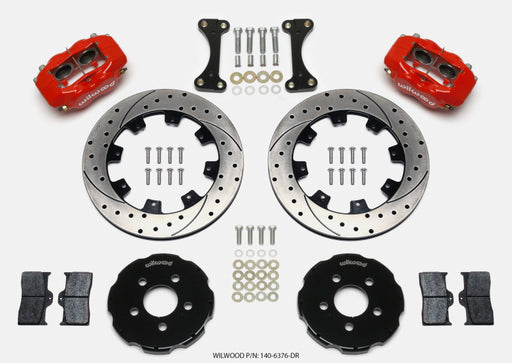 Wilwood Forged Dynalite Front Hat Kit 12.19in Drilled Red 00-04 PT Cruiser/03-04 SRT/4