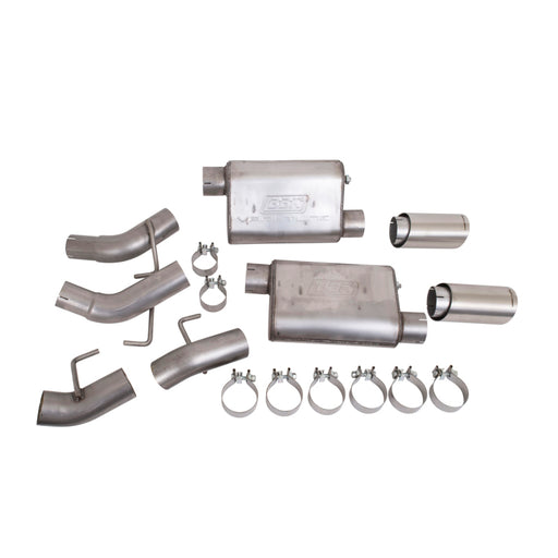 BBK Vari-Tune Axle Back Exhaust Kit 2 Adjustable Performance Mufflers 2-3/4 Pipe 4 in. Tips BBK