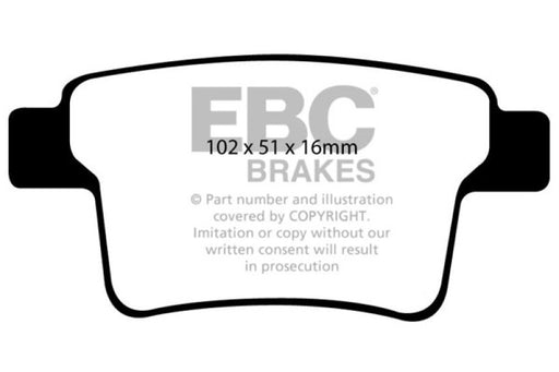 EBC 04-07 Ford Five Hundred 3.0 Ultimax2 Rear Brake Pads EBC