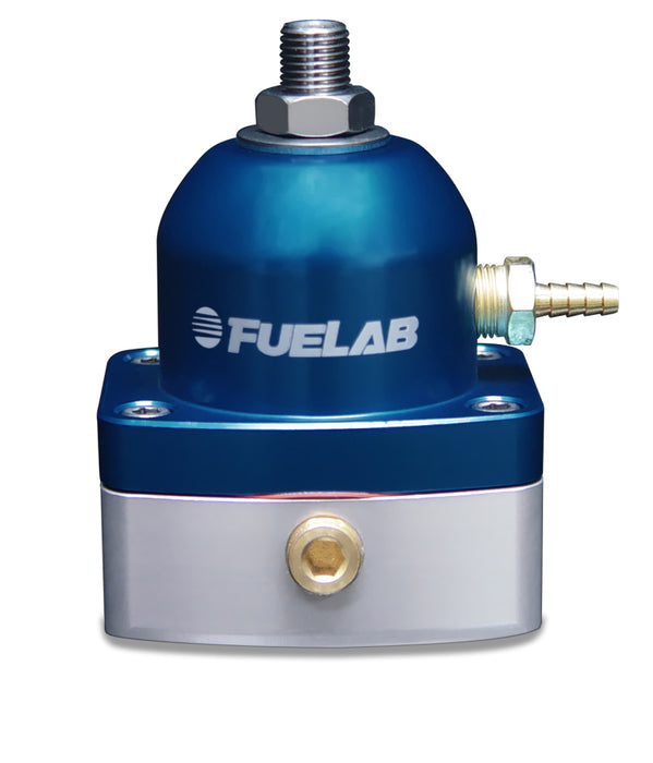 Fuelab 545 EFI Adjustable Mini FPR In-Line 90-125 PSI (1) -6AN In (1) -6AN Return - Blue Fuelab