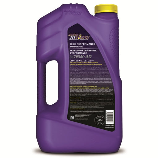 Royal Purple Duralec Super Diesel 15W-40 Motor Oil (Canada) - 5 Quart Royal Purple