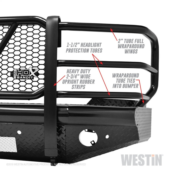 Westin/HDX Bandit 15-19 Chevrolet Silverado 2500/3500 Front Bumper - Black Westin