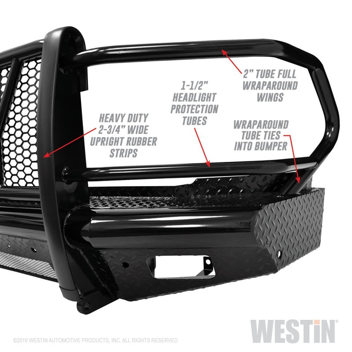 Westin 10-18 RAM 2500/3500 HDX Bandit Front Bumper - Black Westin