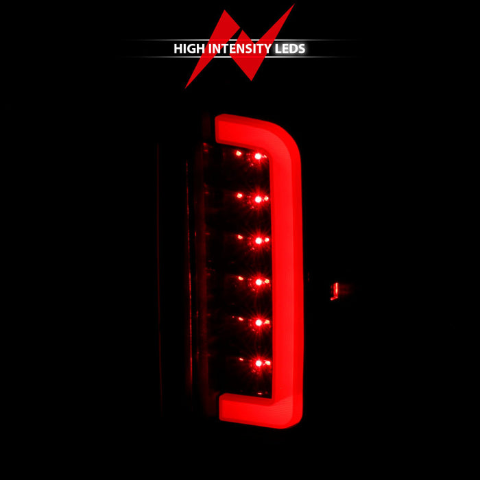 ANZO 1987-1996 Ford F-150 LED Taillights Black Housing Clear Lens (Pair) ANZO