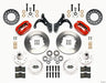 Wilwood Forged Dynalite Front Kit 11.00in Red 65-68 Chevy Impala -Drum Spindle