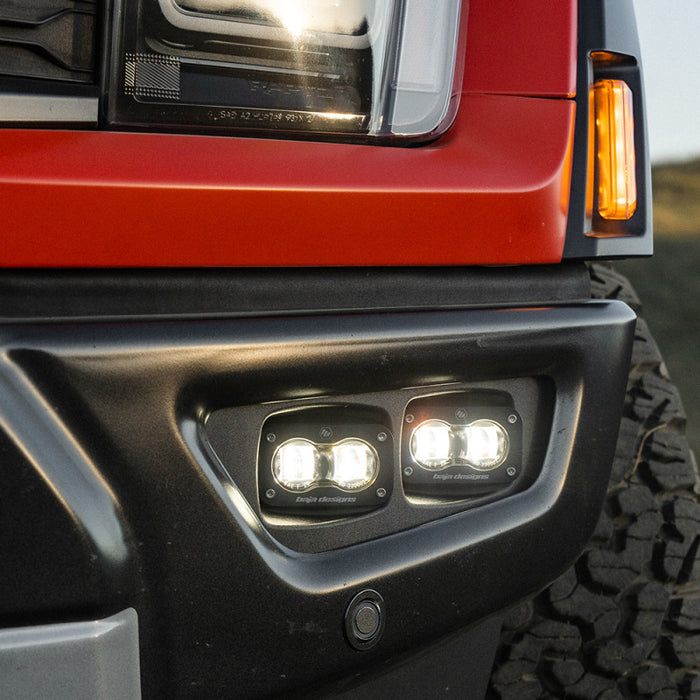 Baja Designs 21-22 Ford F-150 Raptor S2 SAE Dual Fog Pocket Light Kit - Clear Baja Designs