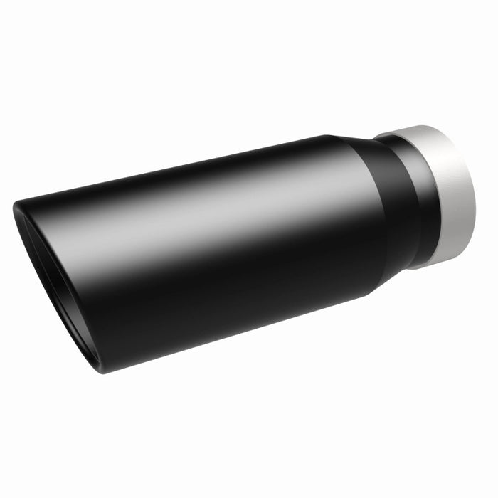 MagnaFlow Tip Stainless Black Coated Single Wall Round Single Outlet 5in Dia 4in Inlet 13in L Magnaflow