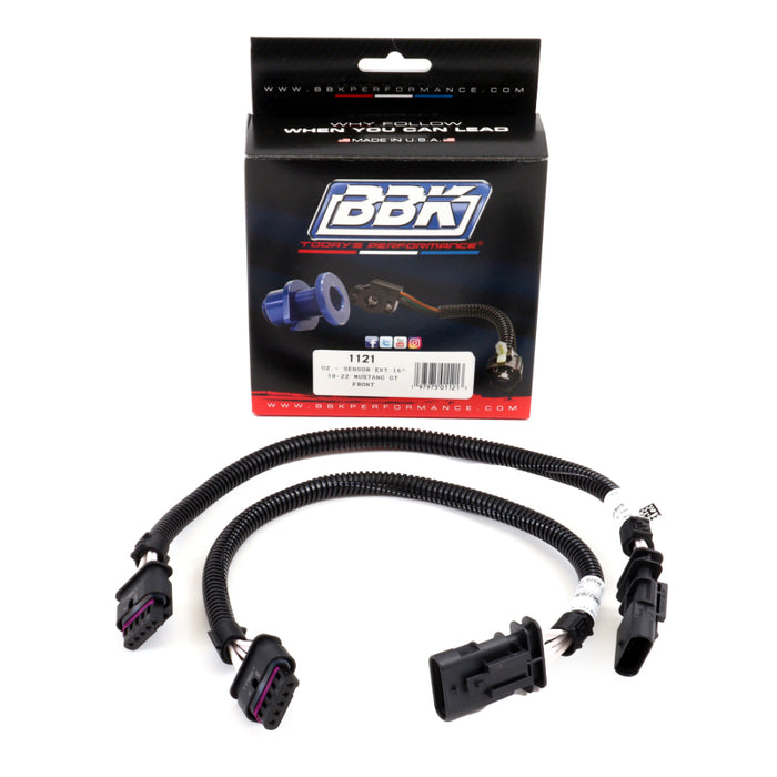 BBK 18-20 Ford Mustang GT O2 Sensor Wire Harness Extensions 16in (Pair) BBK