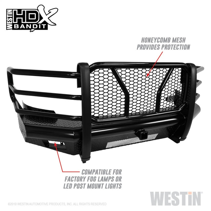Westin 11-14 Chevrolet Silverado 2500/3500 HDX Bandit Front Bumper - Blk Westin