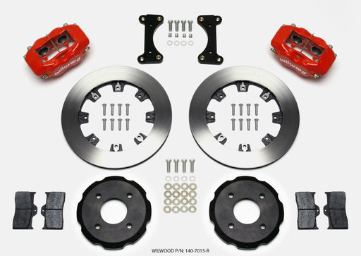 Wilwood Forged Dynalite Front Hat Kit 12.19in Drilled Red 2002 Mitsubishi Lancer