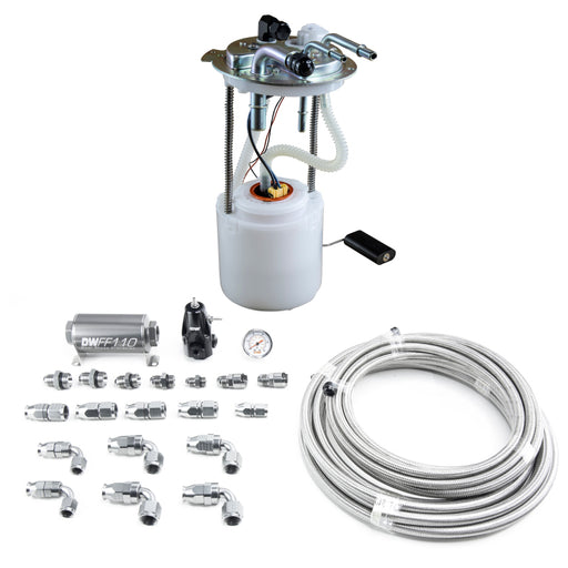 DeatschWerks 05-19 Yukon/Tahoe/Suburban DW400 Pump Module and Return SS PTFE Plumbing Kit DeatschWerks