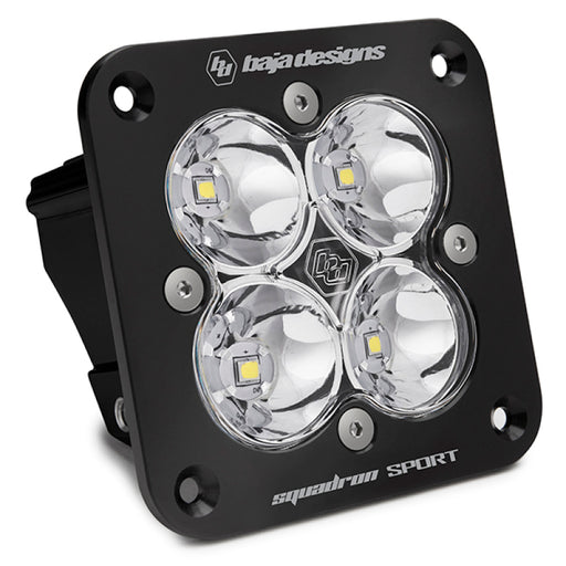 Baja Designs Squadron Sport Work/Scene Pattern Black Flush Mount LED Light Pod - Clear Baja Designs