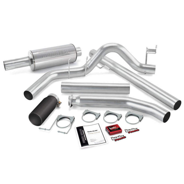Banks Power 01 Dodge 5.9L Ext Cab Git-Kit - SS Single Exhaust w/ Black Tip Banks Power