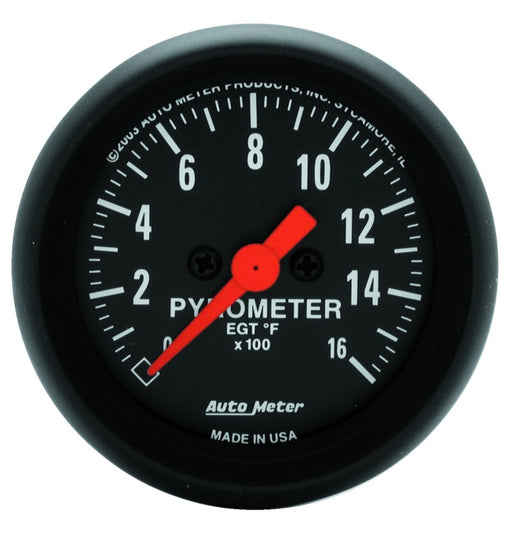 Autometer Z-Series 52mm 0-1600 Def F Full Sweep Electronic Pyrometer Gauge AutoMeter