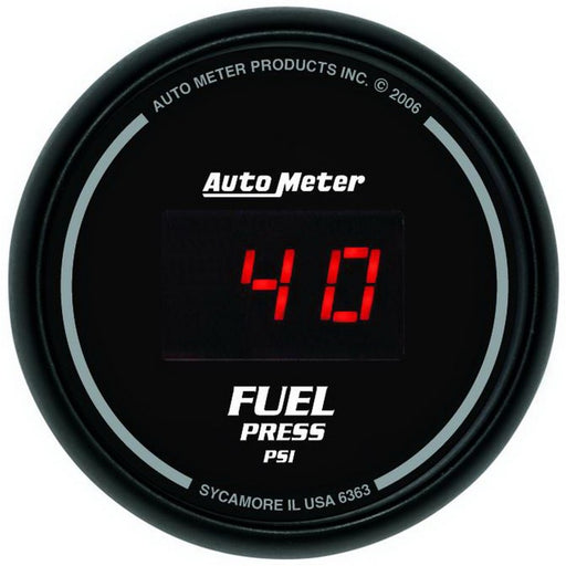 Autometer Z Series 52mm Black Digital 5-100 PSI Fuel Pressure Gauge AutoMeter