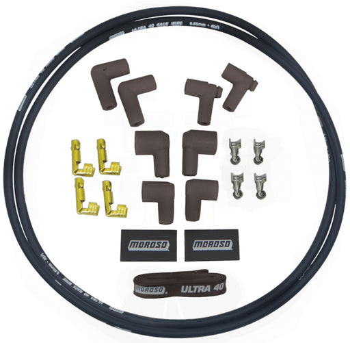 Moroso Ignition Coil Wire Kit - Ultra 40 - Sleeved - 4ft - Black Moroso