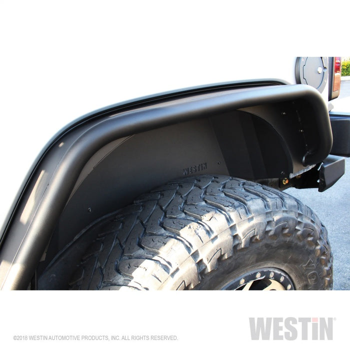 Westin 07-18 Jeep Wrangler JK Inner Fenders - Rear - Textured Black Westin