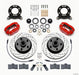 Wilwood Forged Dynalite-M Front Kit 11.30in 1 PC Rotor&Hub Drill-Red 1970-1973 Mustang Disc & Drum