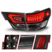 ANZO 11-13 Jeep Grand Cherokee LED Taillights w/ Lightbar Black Housing/Clear Lens 4pcs ANZO