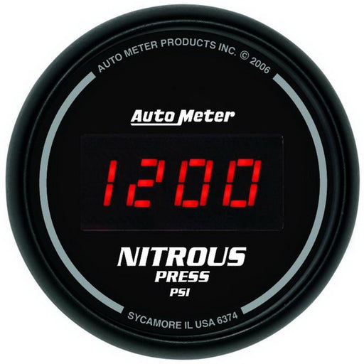 Autometer Z Series 52mm Digital 0-1600 PSI Nitrous Pressure Gauge AutoMeter