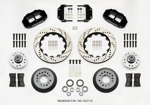 Wilwood Narrow Superlite 6R Front Hub Kit 14.00in Drilled Magnum Force Drop Spindle