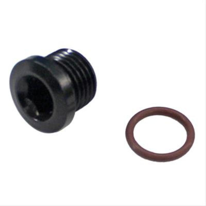 Fragola -10AN (7/8-14) Socket Hex Port Plug - Black Fragola