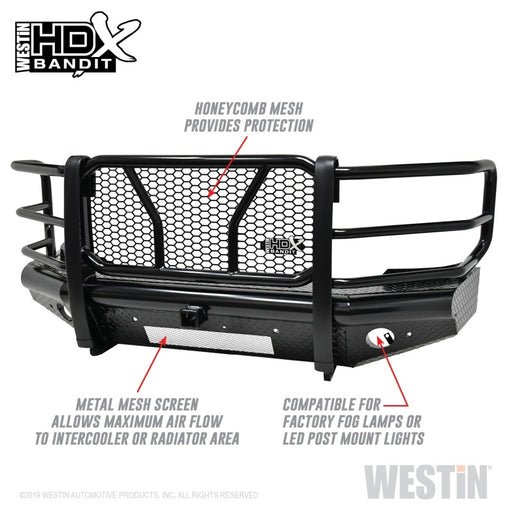 Westin/HDX Bandit 15-19 Chevrolet Silverado 2500/3500 Front Bumper - Black Westin