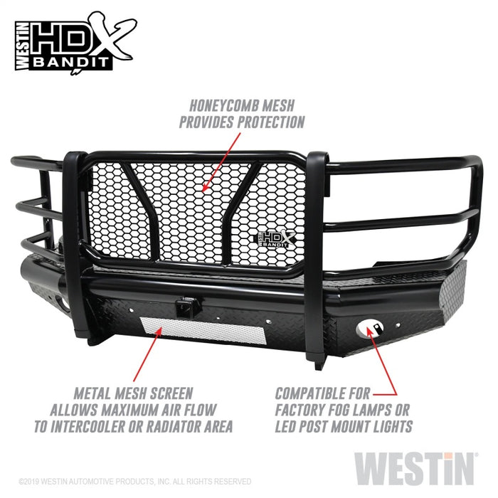 Westin/HDX Bandit 15-19 Chevrolet Silverado 2500/3500 Front Bumper - Black Westin