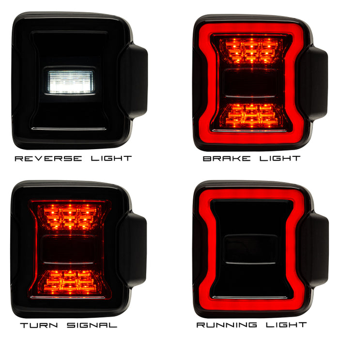 Oracle Jeep Wrangler JL Black Series LED Tail Lights SEE WARRANTY ORACLE Lighting