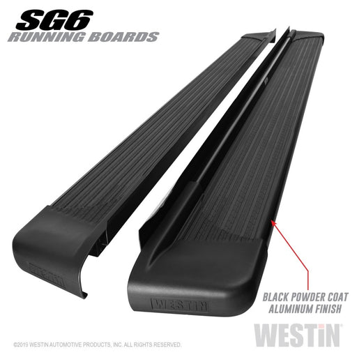Westin SG6 Black Aluminum Running Boards 85.50 in Westin