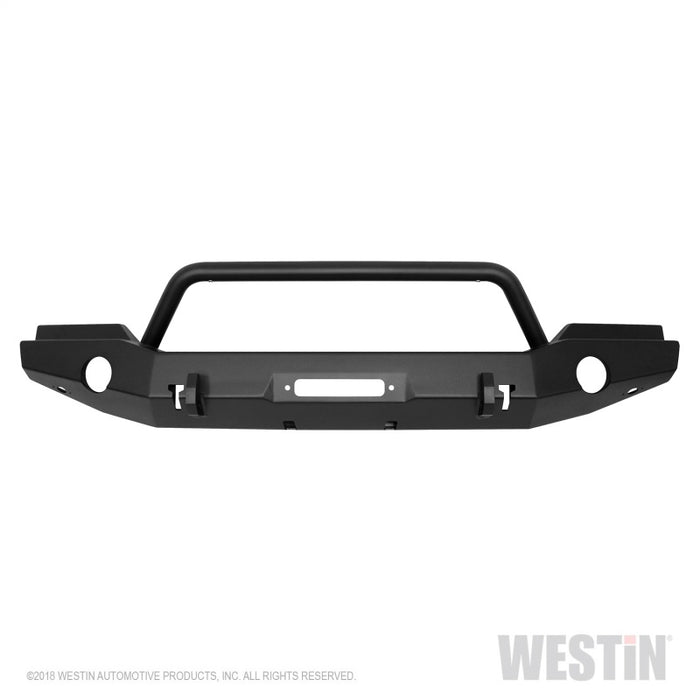 Westin 07-18 Jeep Wrangler JK WJ2 Full Width Front Bumper w/Bull Bar Textured Black Westin