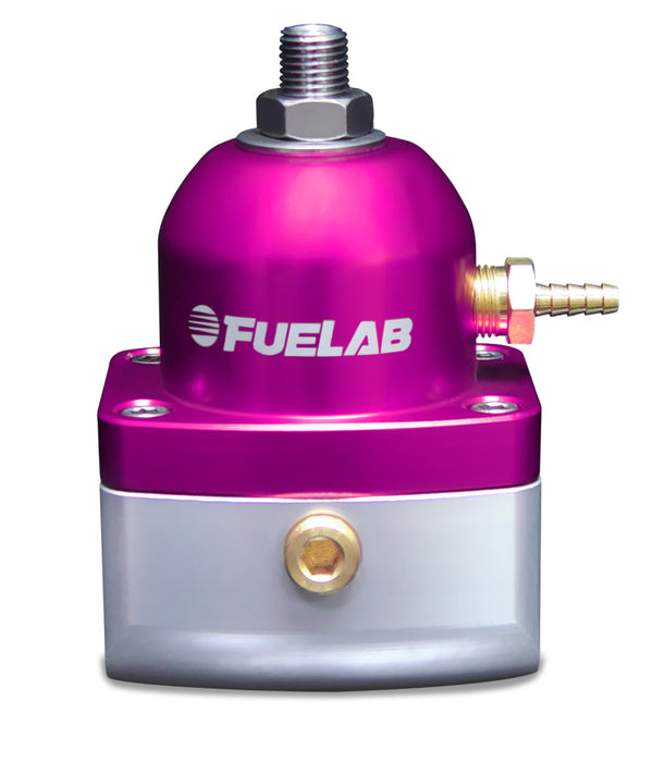 Fuelab 515 EFI Adjustable FPR 25-90 PSI (2) -10AN In (1) -6AN Return - Purple Fuelab