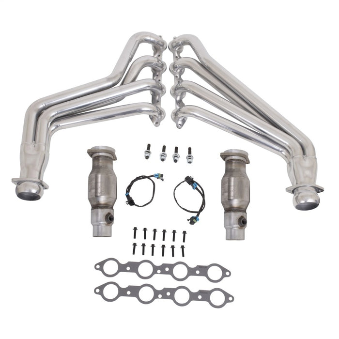 BBK 10-15 Camaro LS3 L99 Long Tube Exhaust Headers With Converters - 1-3/4 Silver Ceramic BBK