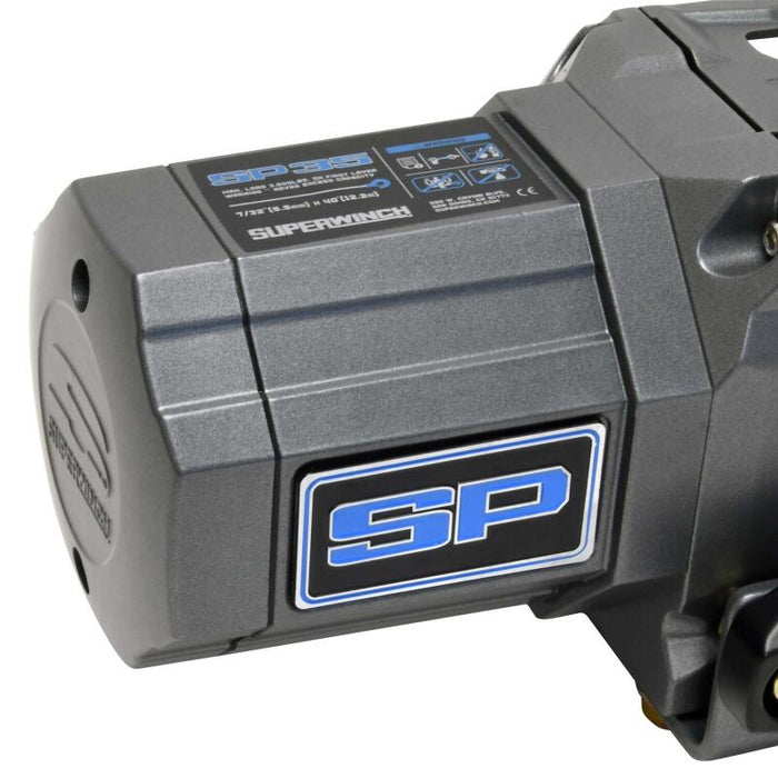 Superwinch 3500 LBS 12V DC 7/32in x 40ft Steel Rope Roller Fairlead SP 35 Winch Superwinch