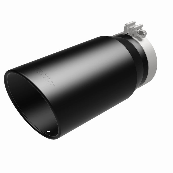 MagnaFlow Tip Stainless Black Coated Single Wall Round Single Outlet 6in Dia 5in Inlet 13in L Magnaflow