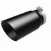 MagnaFlow Tip Stainless Black Coated Single Wall Round Single Outlet 6in Dia 5in Inlet 13in L Magnaflow