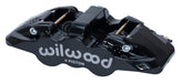 Wilwood Caliper - Aero4-DS Forged Four-Piston Caliper Black 1.12in Piston 1.10in Rotor - Black