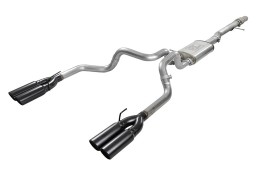 aFe Vulcan Series 4-3in 304SS Exhaust Cat-Back w/ Blk Tips 2019 GM Silverado/Sierra 1500 V8-6.2L aFe